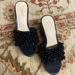 Jessica Simpson heeled clogs